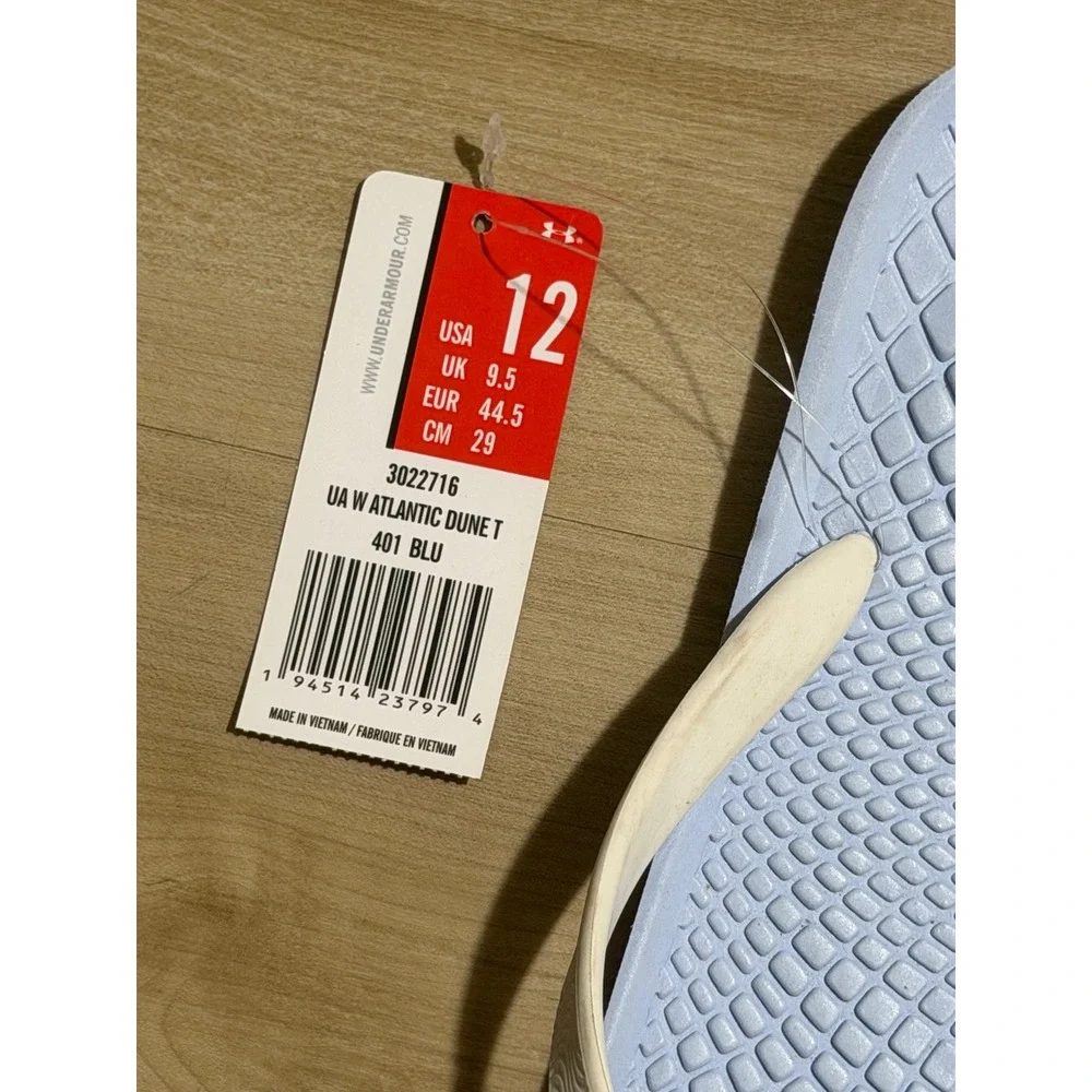Under Armour Atlantic Dune T Blue 12 Womens Flip Flop Sandals NEW